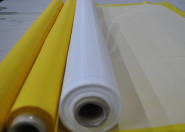 43T-80 पॉलिएस्टर सिल्क स्क्रीन प्रिंटिंग जाल वस्त्र मुद्रण सफेद / पीला रंग के लिए